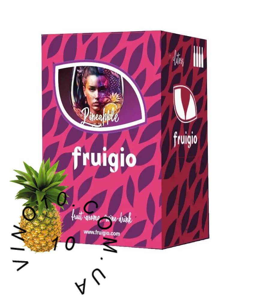 Напій винний ароматизований солодкий білий Fruigio Ананас 10 літрів