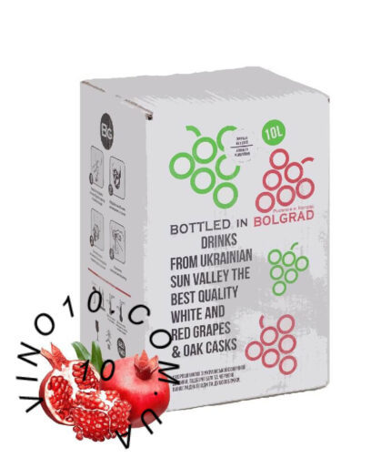Вино Гранат Bolgrad напівсолодке червоне зі смаком граната 10 літрів
