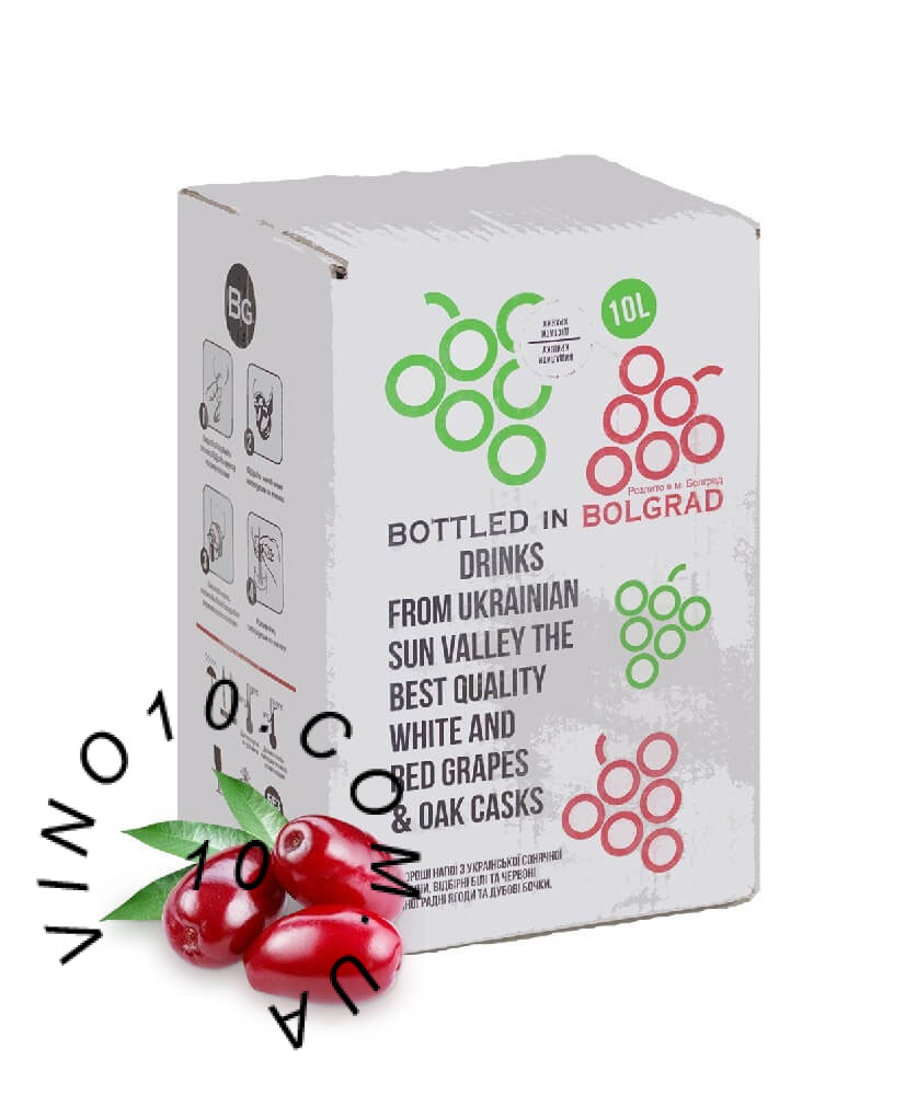 Вино Кизил Bolgrad зі смаком кизилу 10 літрів