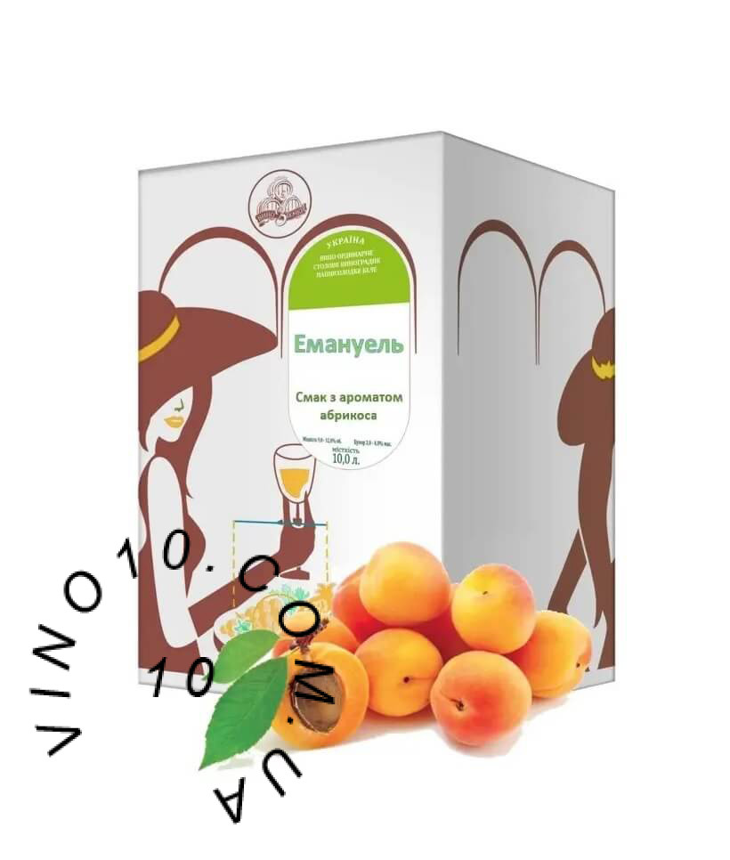 Вино Емануель Вино з бочки зі смаком та ароматом абрикосу 10 літрів