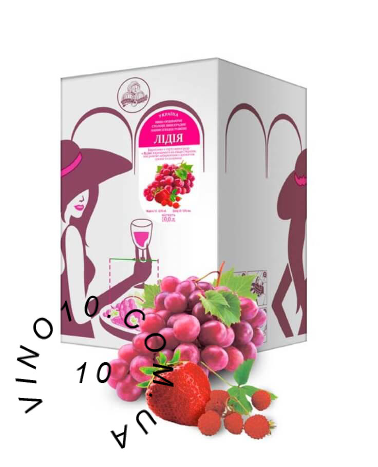 Вино Лідія Вино з бочки бег-ін-бокс 10 літрів