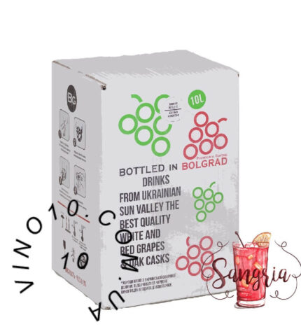 Вино Сангрія Болград напівсолодке червоне 10 літрів
