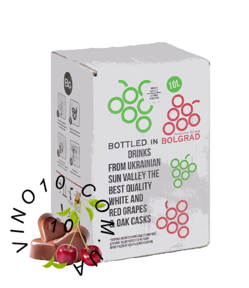Вино Шоколадна Вишня Болград напівсолодке червоне 10 літрів