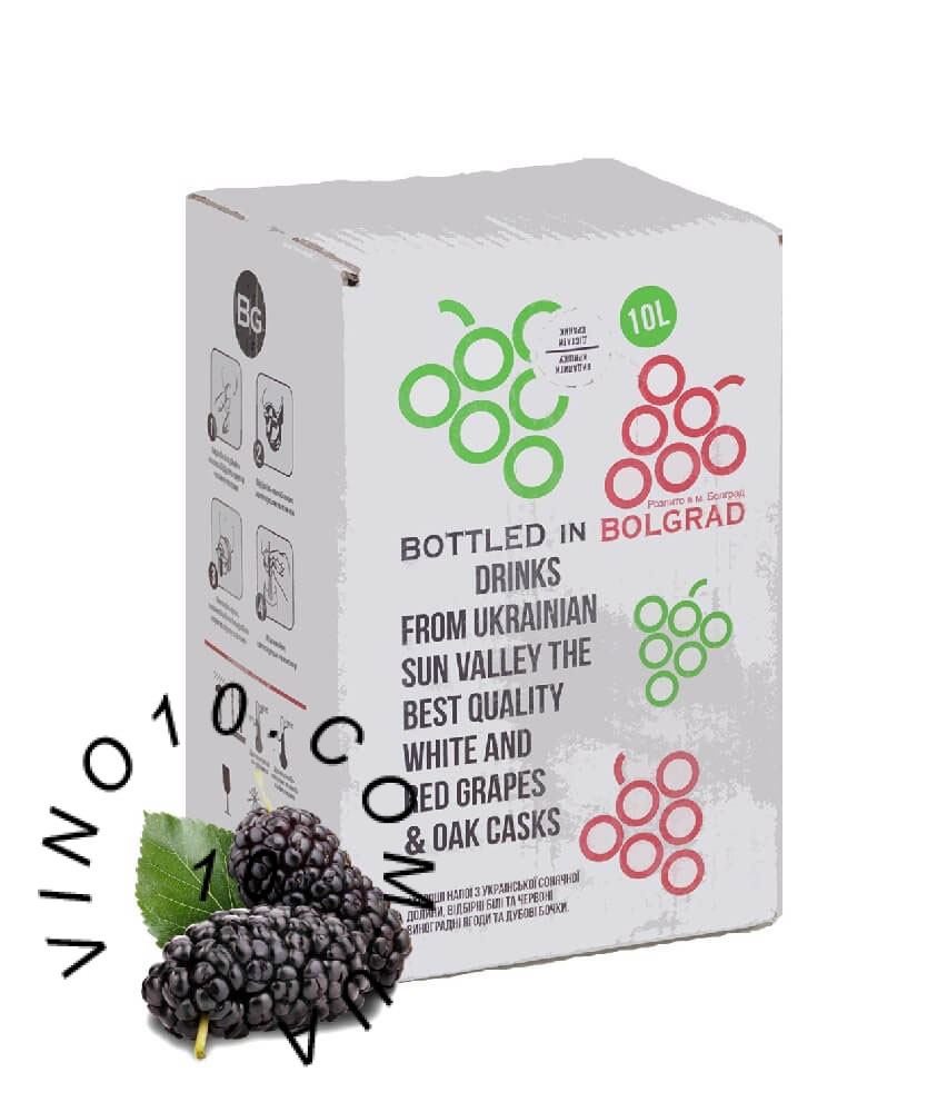 Вино Bolgrad Шовковиця напівсолодке червоне 10 літрів