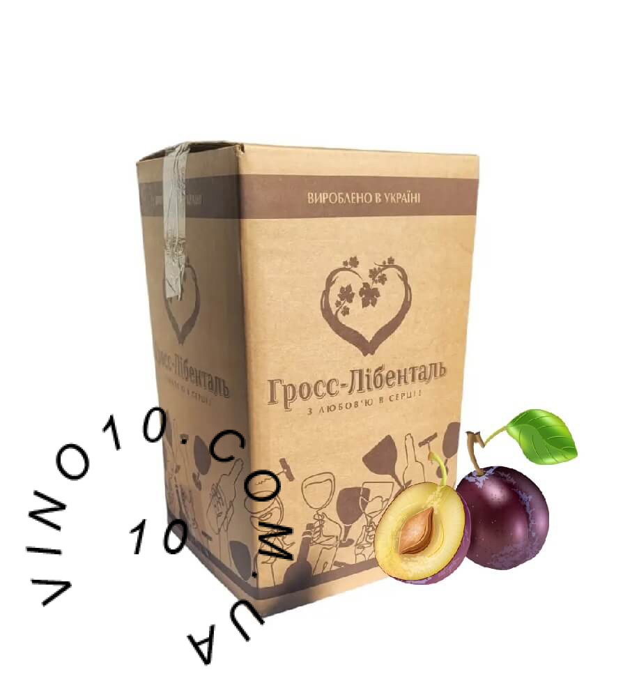 Вино Спокуса Гросс-Лібенталь червоне напівсолодке зі смаком сливи 10 літрів