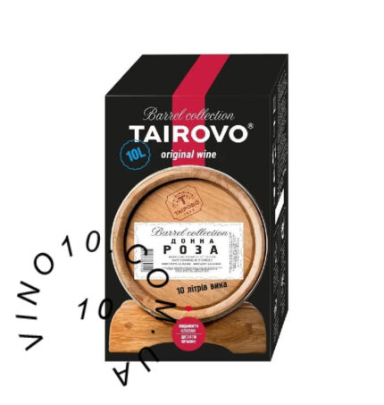 Вино Таїрово Донна Роза напівсолодке рожеве 10 літрів
