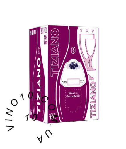 Вино Tiziano Матадор ординарне столове виноградне напівсухе червоне 10 літрів в пакеті