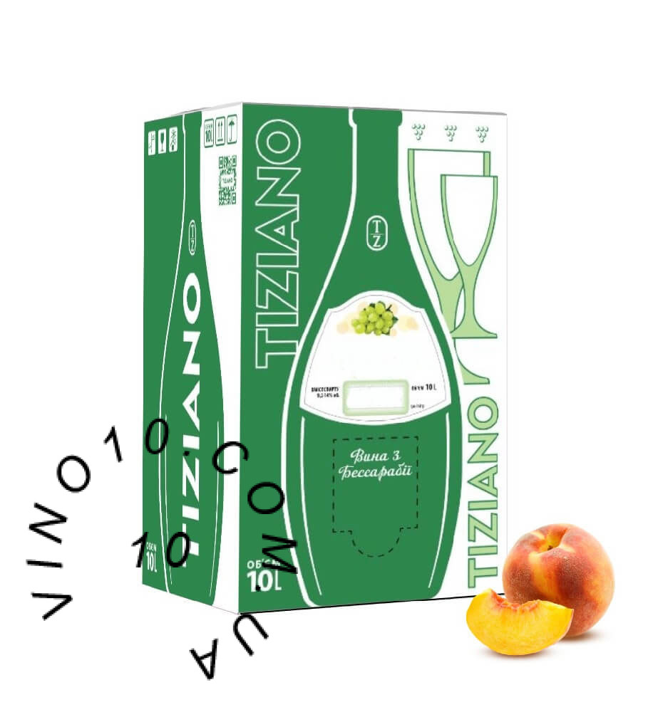 Шанталь де Блан Тіціано напівсолодке біле зі смаком персика та абрикосу