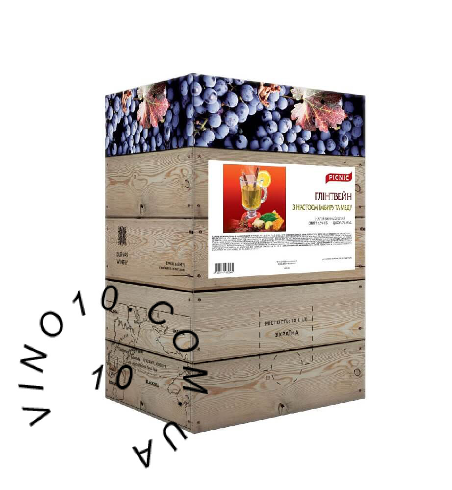 Напій винний Глінтвейн Пікнік з імбиром та медом 10 літрів у пакеті