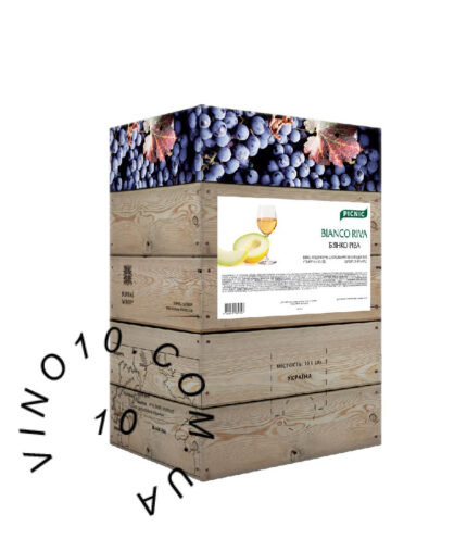 Вино Б'янко Ріва Пікнік зі смаком дині бег-ін-бокс 10 літрів