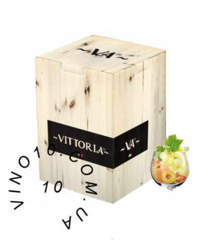 Вино Вітторія Дольче Віта біле напівсолодке зі смаком абрикоса та мигдалю