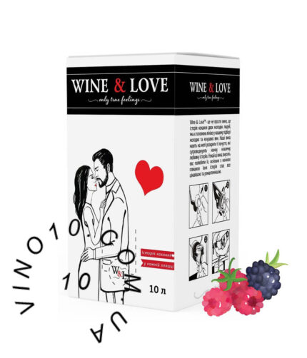 Вино Червоний оксамит Вайн енд Лав з ароматом малини та ожини 10 літрів