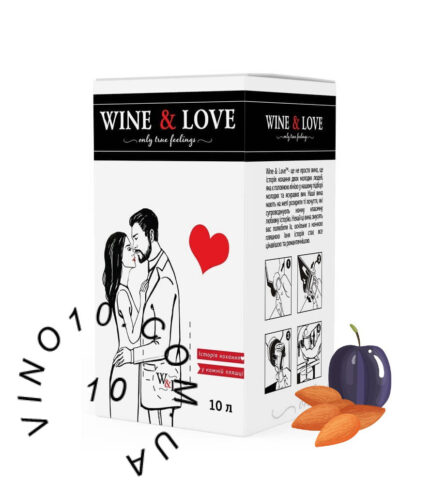 Вино Гармонія сердець WINE&LOVE з ароматом слив та мигдалю 10 літрів