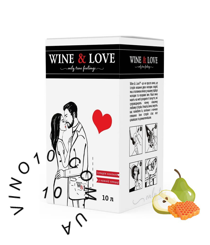 Вино Східна казка WINE&LOVE з ароматом груш та меду бег-ін-бокс 10 літрів