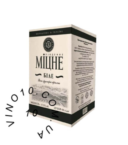 Вино Котовськ Південне міцне біле 10 літрів бег-ін-бокс