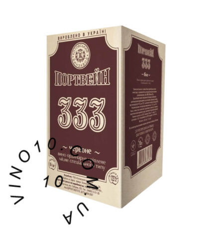 Вино Портвейн 333 Котовськ міцне червоне 10 літрів