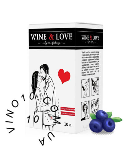 Вино Вельвет Вайн енд Лав з ароматом чорниці WINE&LOVE 10 літрів