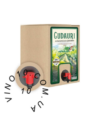 Вино Гудаурі Алазанська долина біле напівсолодке в пакеті 10 літрів