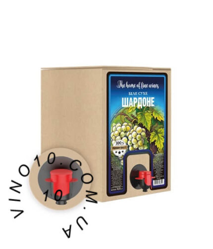 Вино The Home of line wines Шардоне біле сухе бег-ін-бокс 10 л